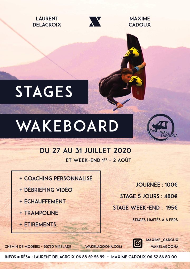 Stage Wakeboard avec Max Cadoux 2020